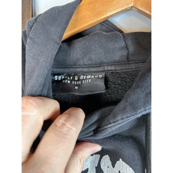 Supply & Demand Brooker Graphic Men's Hooded Sweatshirt Sz Med Black - Picture 4 of 7